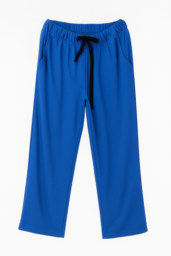 Blue Baggy Trousers – Relaxed Fit with Drawstring Waist