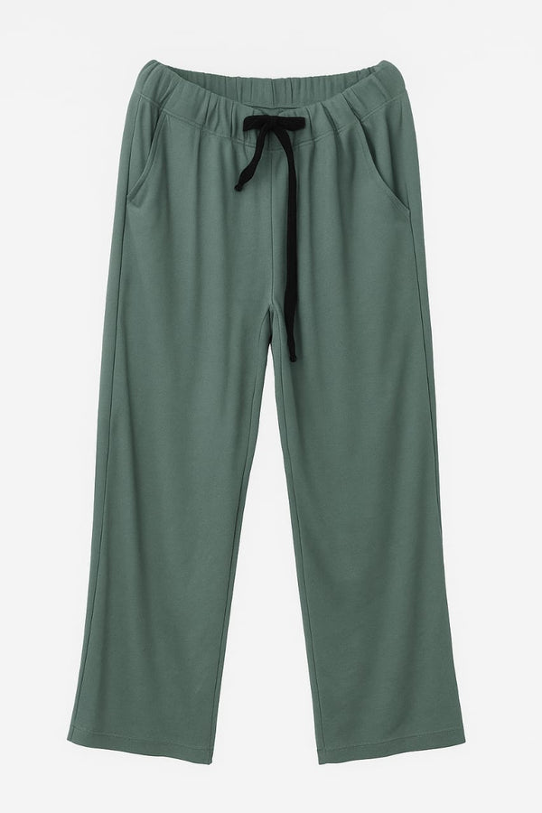 Men's Baggy Fit Green Casual Trouser