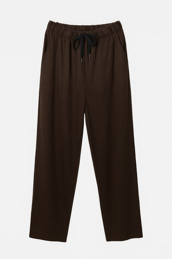 Men's Baggy Fit Brown Casual Trouser
